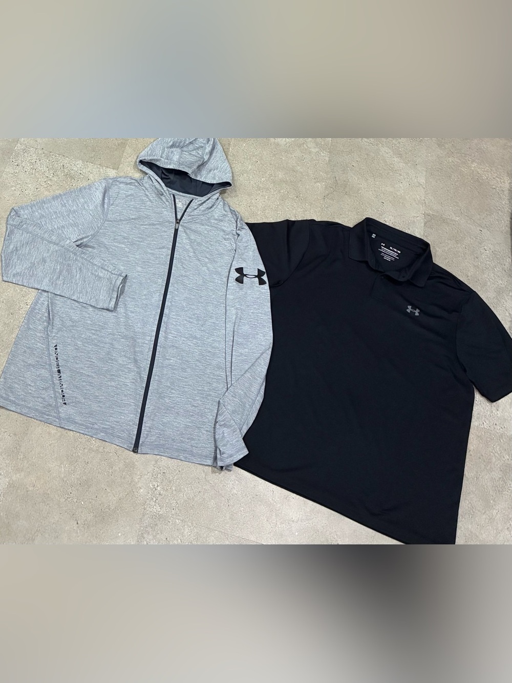Men’s UNDER ARMOUR Hoodie & Polo Shirt, sz XL